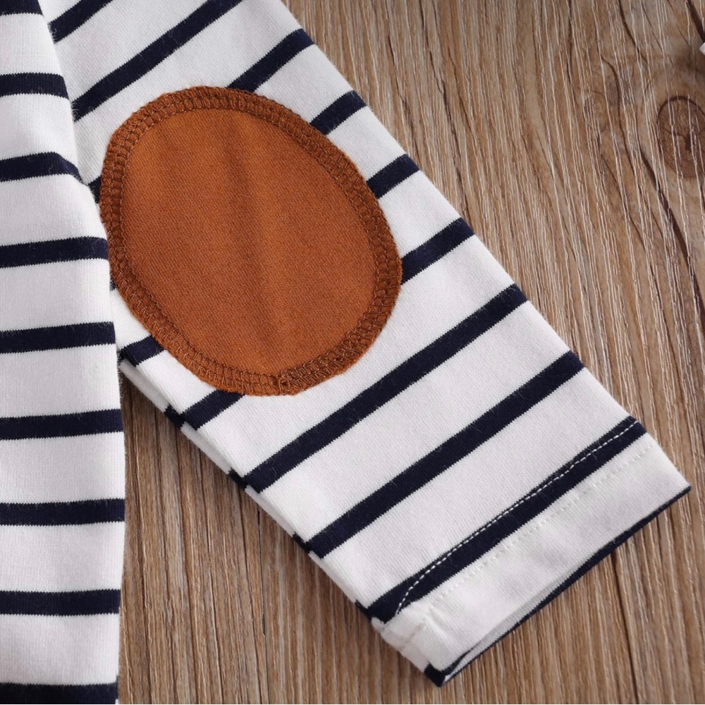 Newborn Baby Boy Girl Clothes striped Knitted Cotton Long Sleeve Pants - Picture 3 of 6